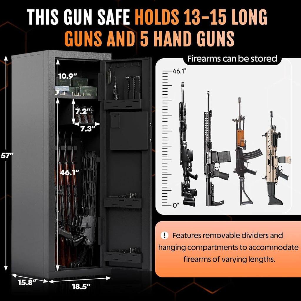 Fingerprint Biometric Rifle Gun Safe
