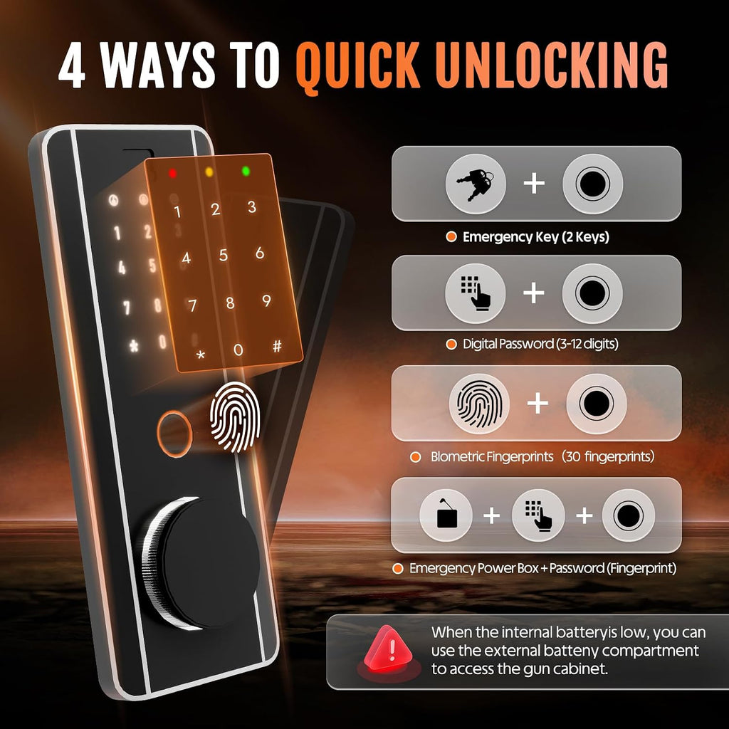 Fingerprint Biometric Rifle Gun Safe