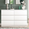 Vibe & Dine 6-Drawer White Storage Dresser