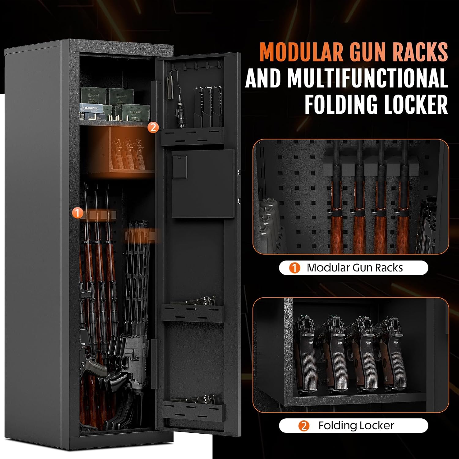 Fingerprint Biometric Rifle Gun Safe
