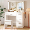 LED Mirror Charging Station Vanity Desk