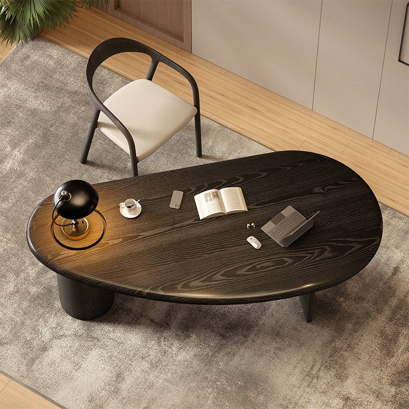 Retro Style Unique Shaped Desk Black