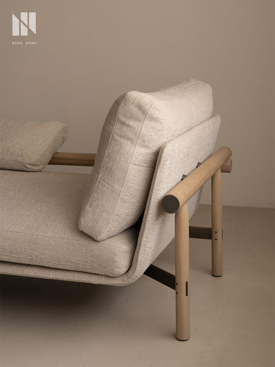 Japanese Solid Wood Sofa Lounge Chair