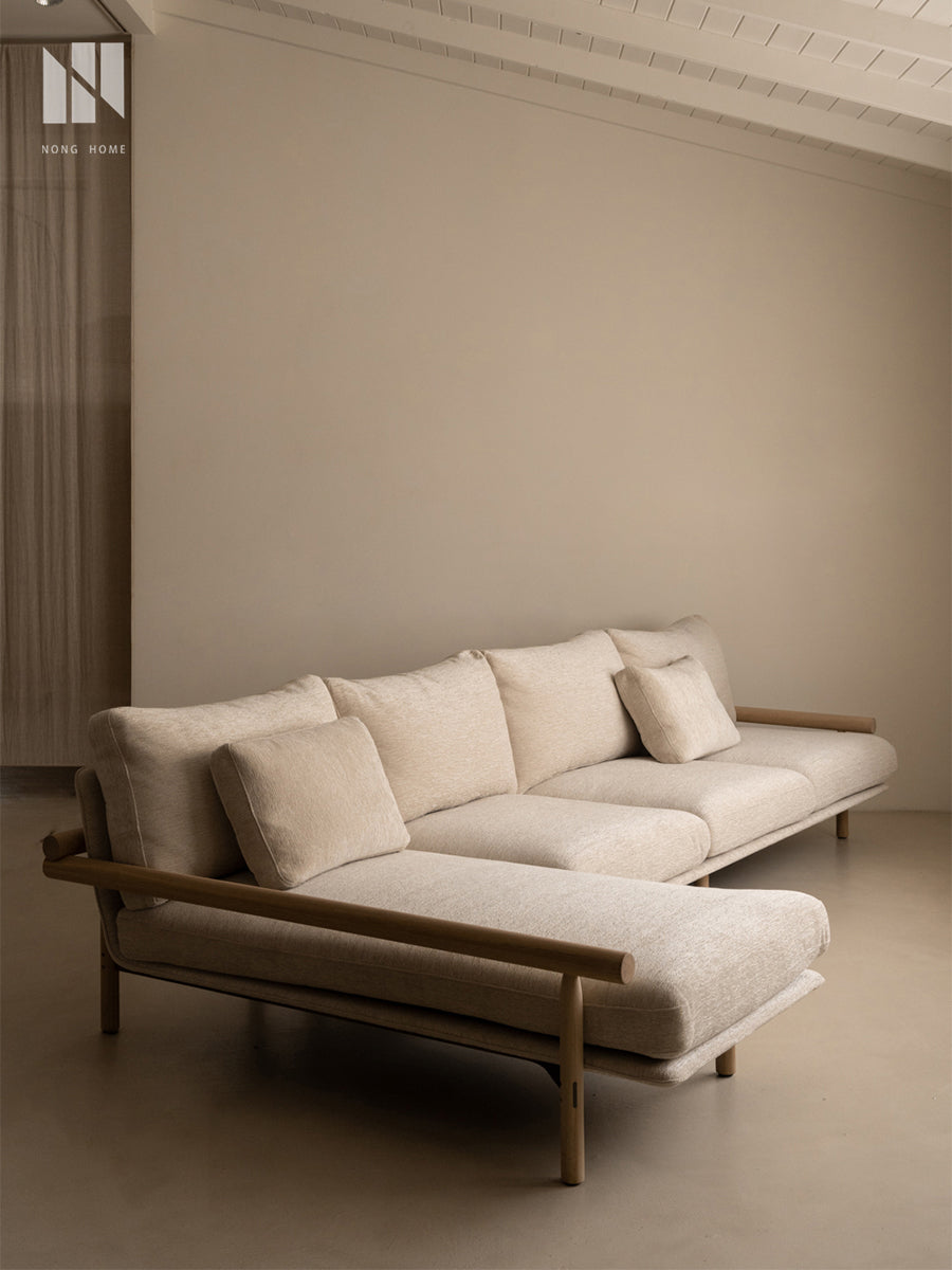 Japanese Solid Wood Sofa Lounge Chair