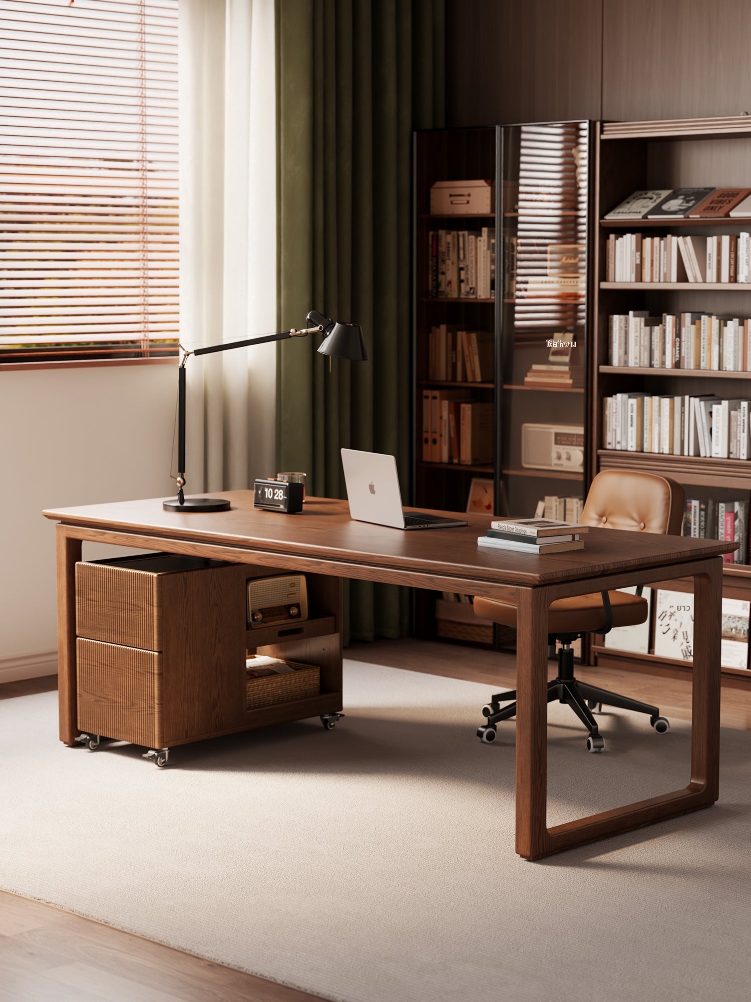 Vintage Style Large Desk for Two People