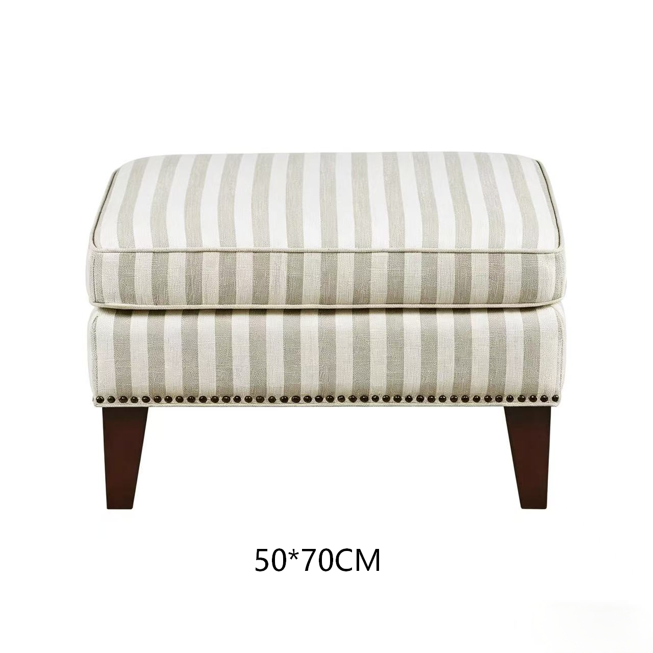 Rustic Vintage Cotton and Linen Single Sofa Chair