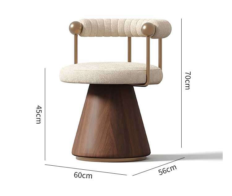 Minimalist Fabric Back Makeup Chair