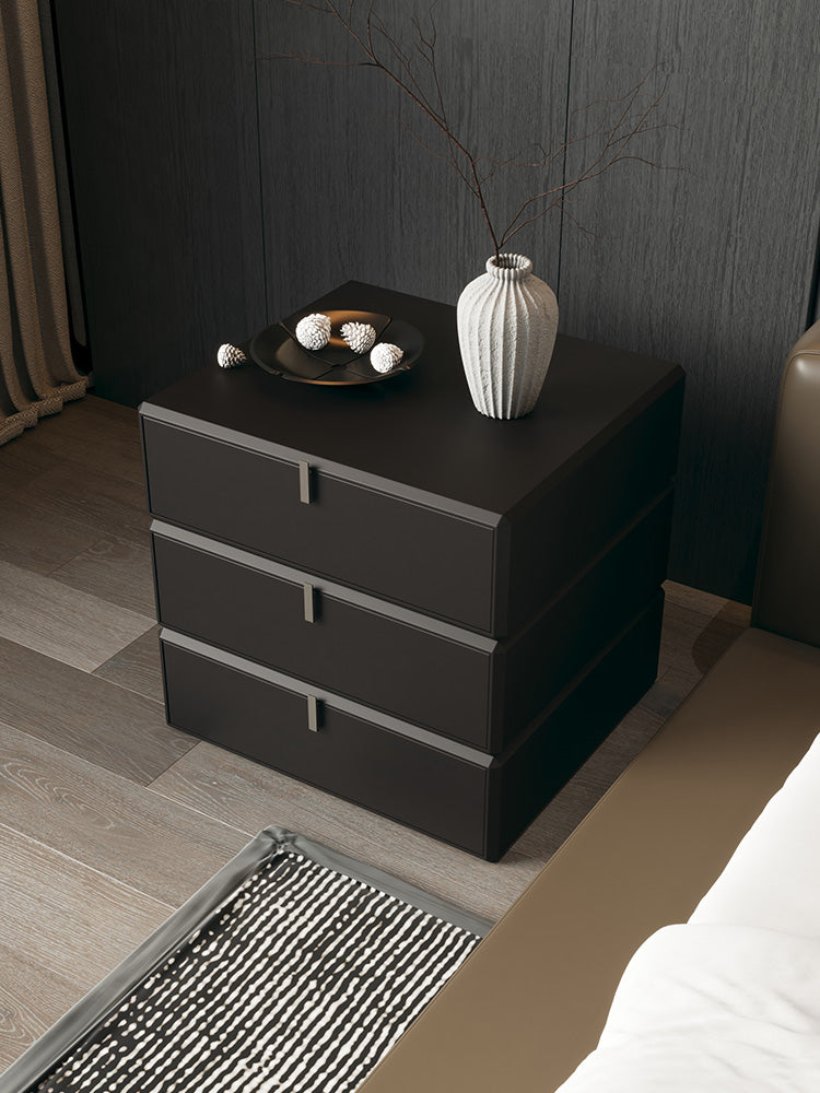 Italian Three-Tier Solid Wood Nightstand