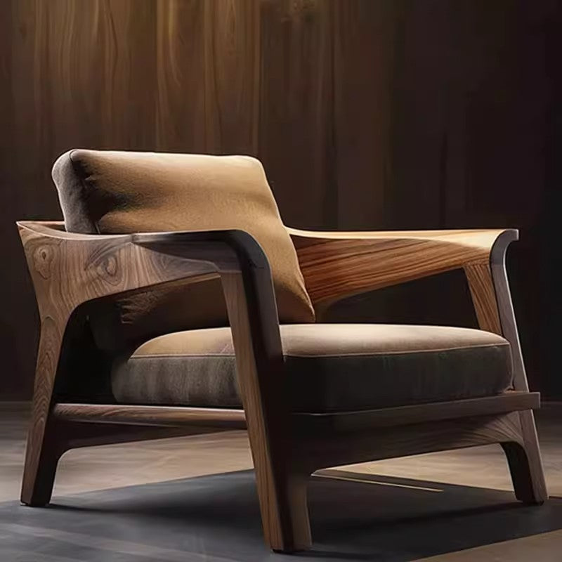 Designer Walnut Wood Leisure Chair