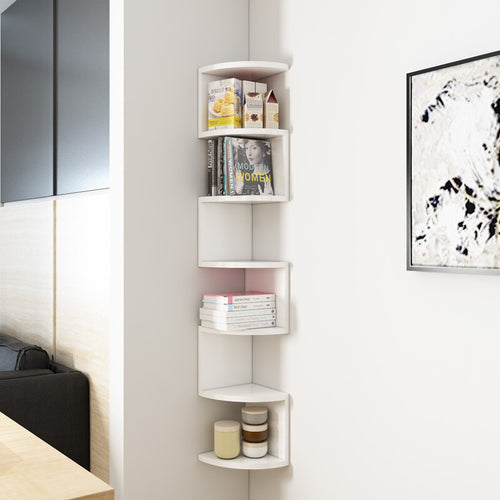Corner Floating Multi-level Storage Rack