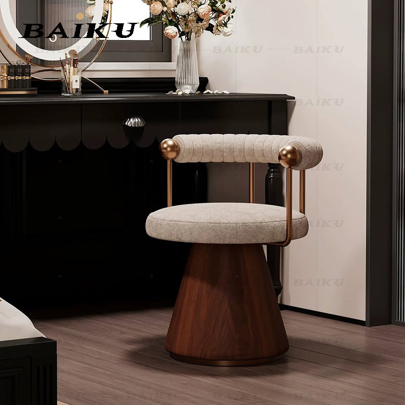 Minimalist Fabric Back Makeup Chair