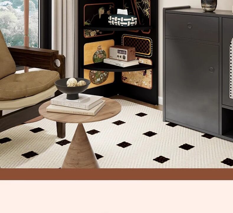 Retro Corner Shelving Unit Freestanding Multi-layer Wall-leaning Shelf
