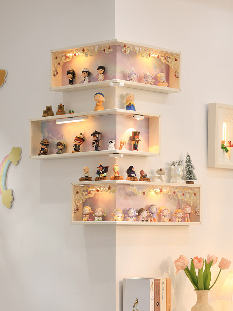 Corner Storage Rack Wall-mounted Display Shelf