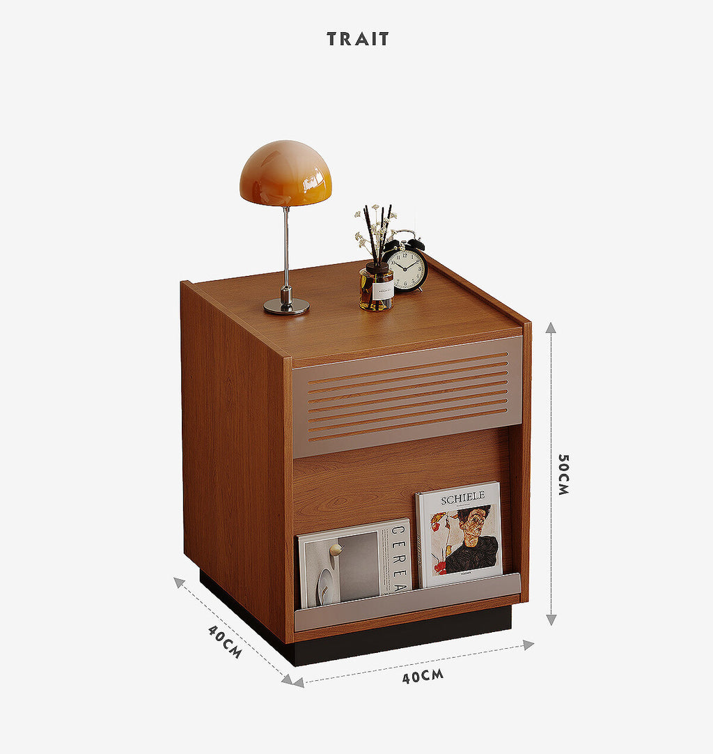 Vintage Walnut Bauhaus Nightstand