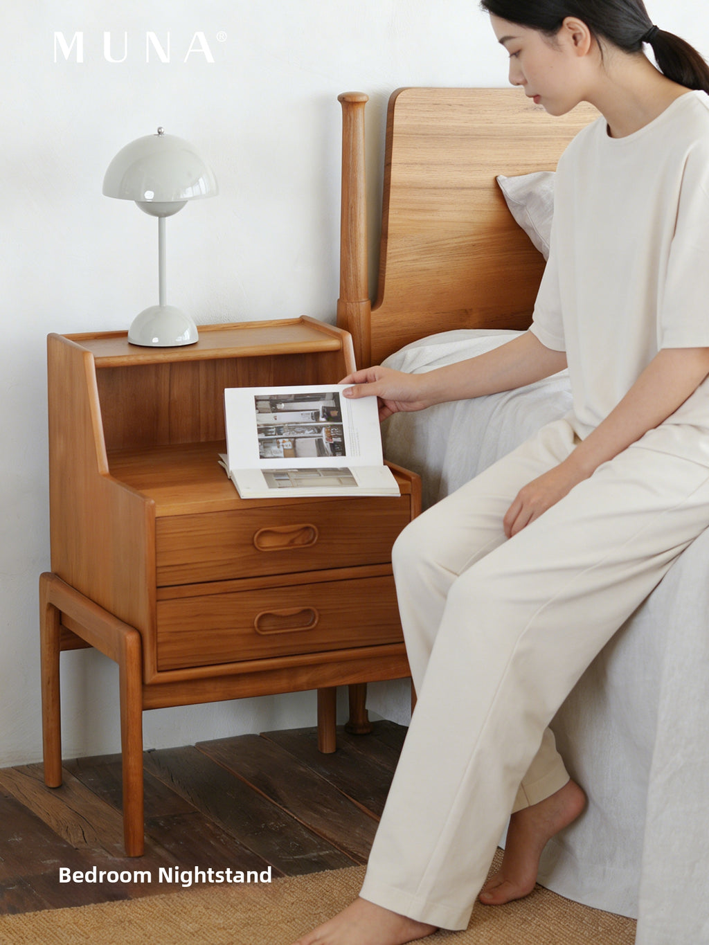 Nordic Vintage Storage Nightstand