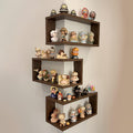 Wall-Mounted Model Display Shelf Solid Wood Corner Organizer