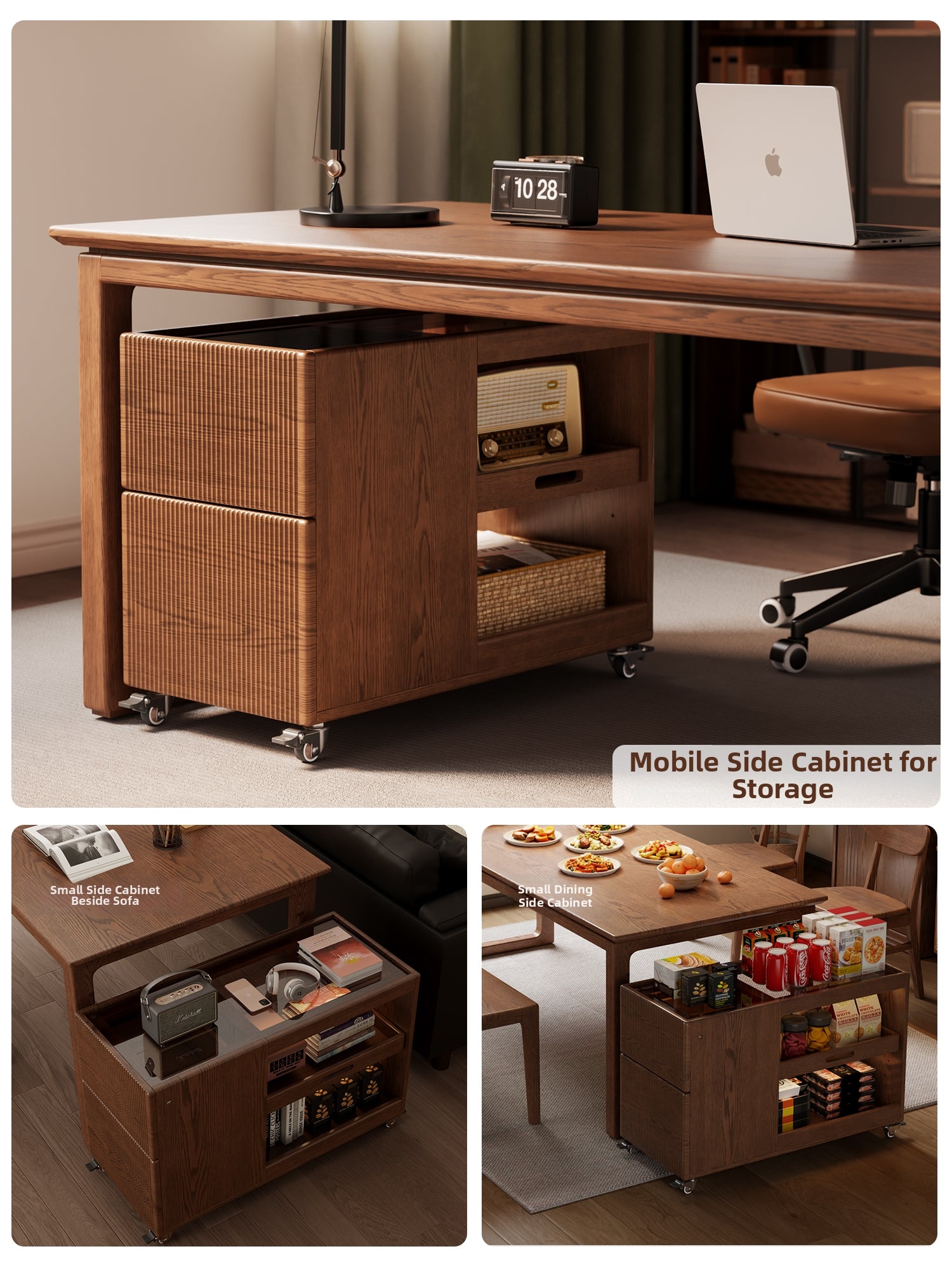 Vintage Style Large Desk for Two People