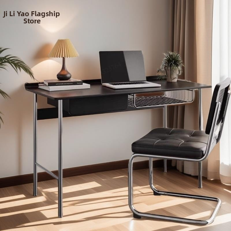 Retro Solid Wood Writing Desk with Drawer