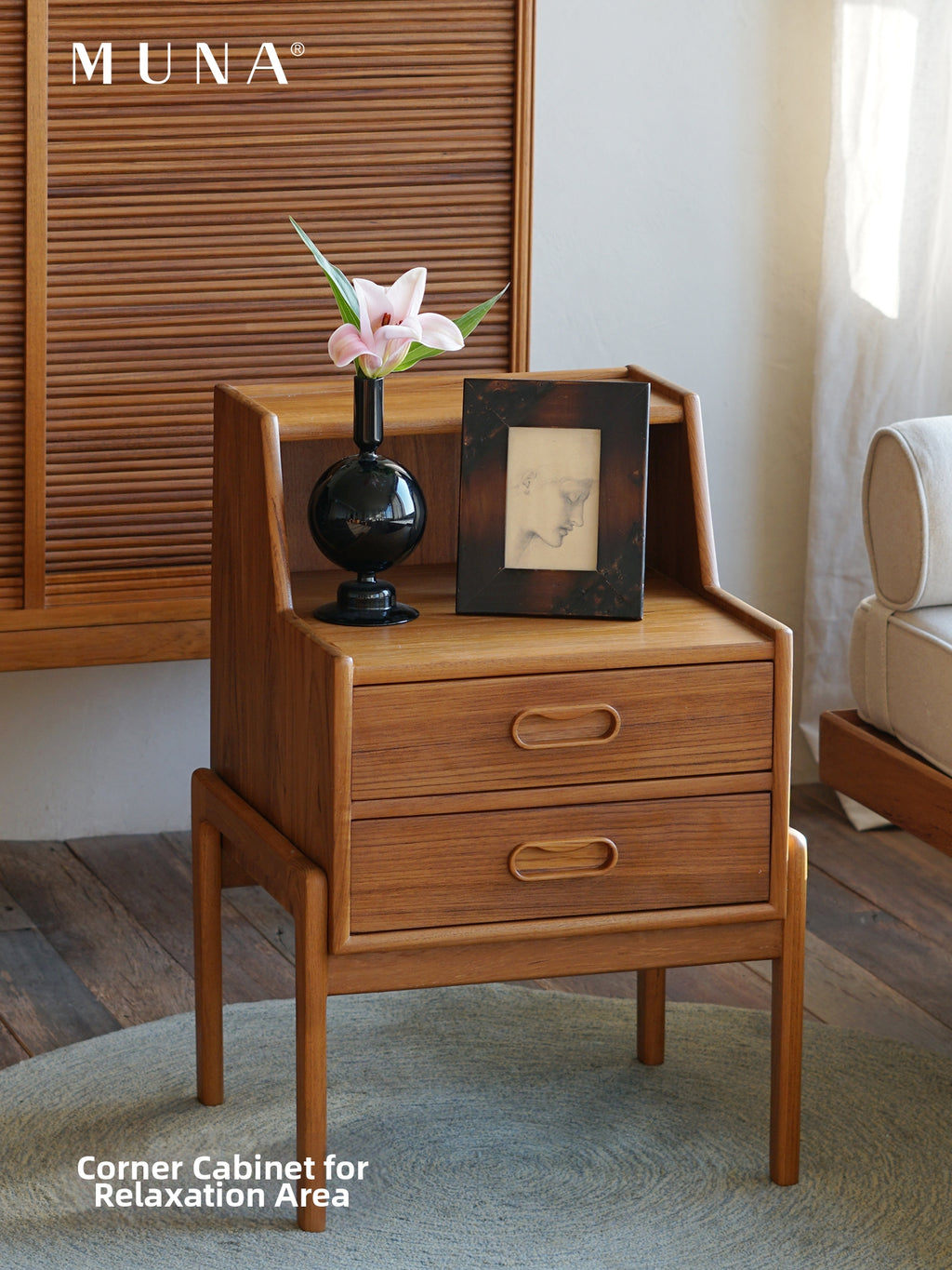 Nordic Vintage Storage Nightstand