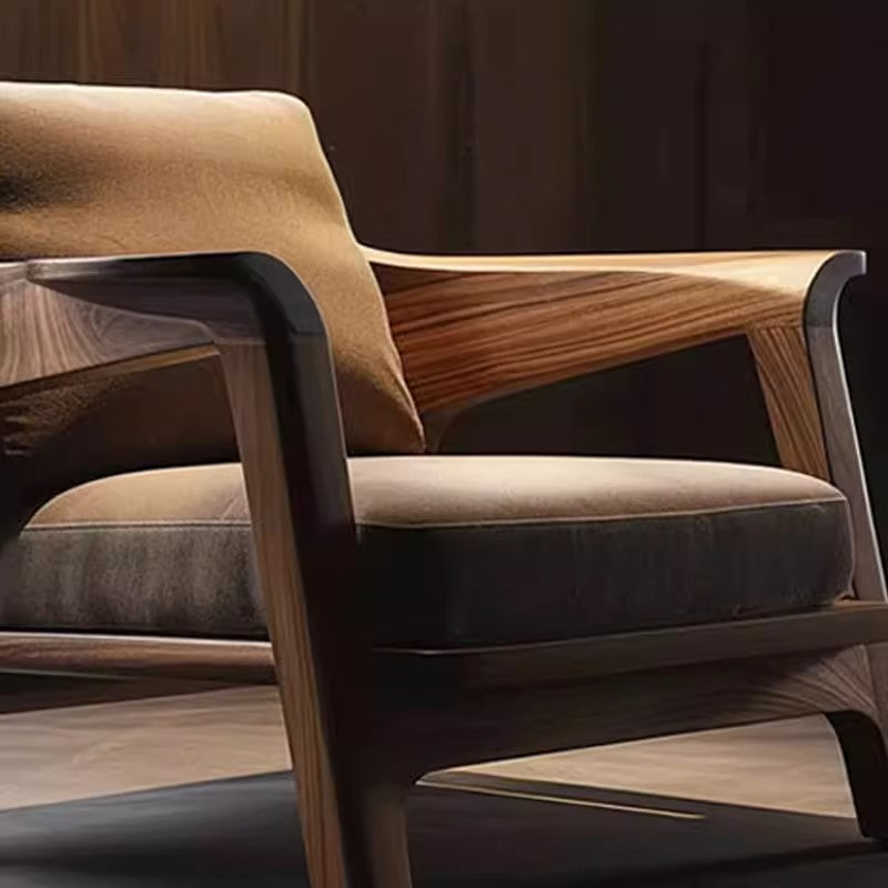 Designer Walnut Wood Leisure Chair