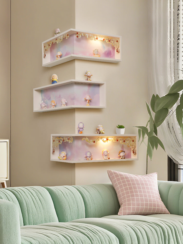 Corner Storage Rack Wall-mounted Display Shelf