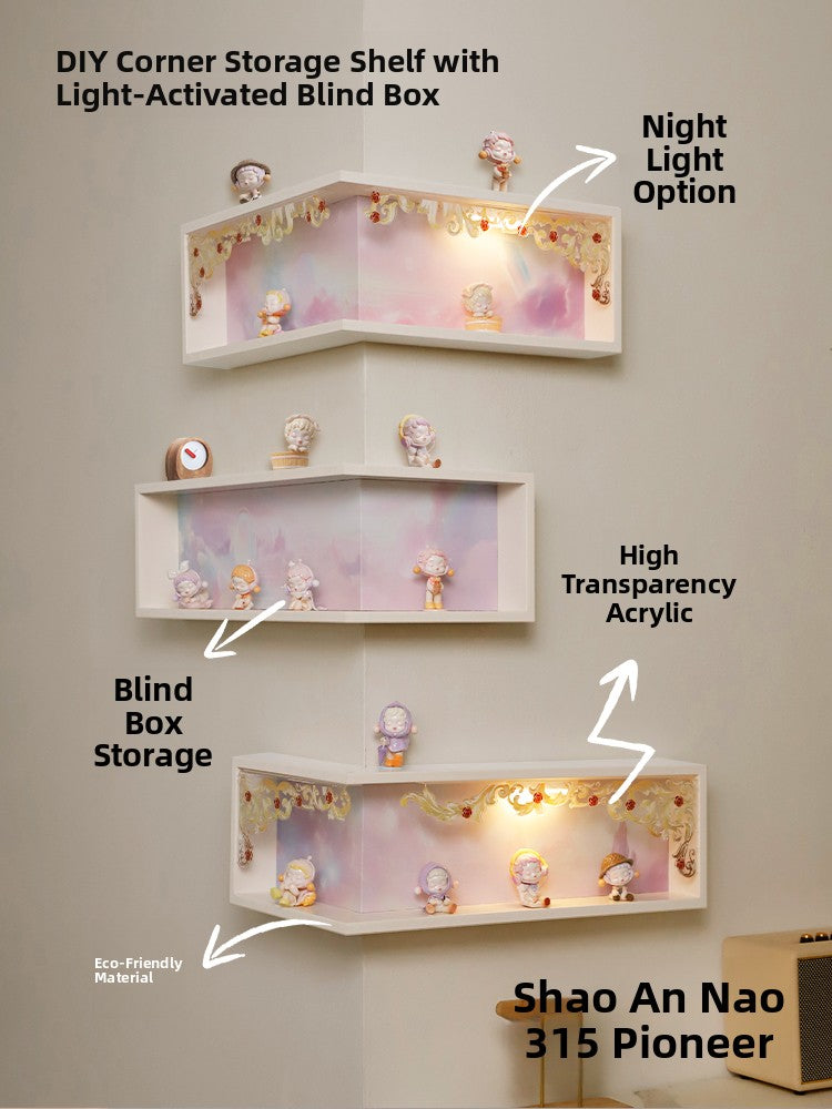 Corner Storage Rack Wall-mounted Display Shelf