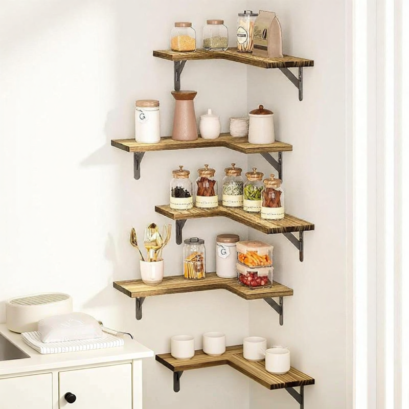 Floating Corner Display Shelf