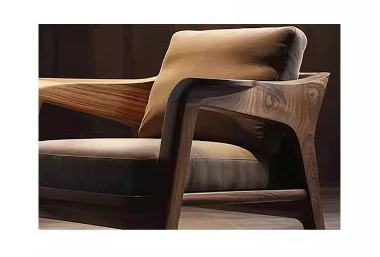 Designer Walnut Wood Leisure Chair
