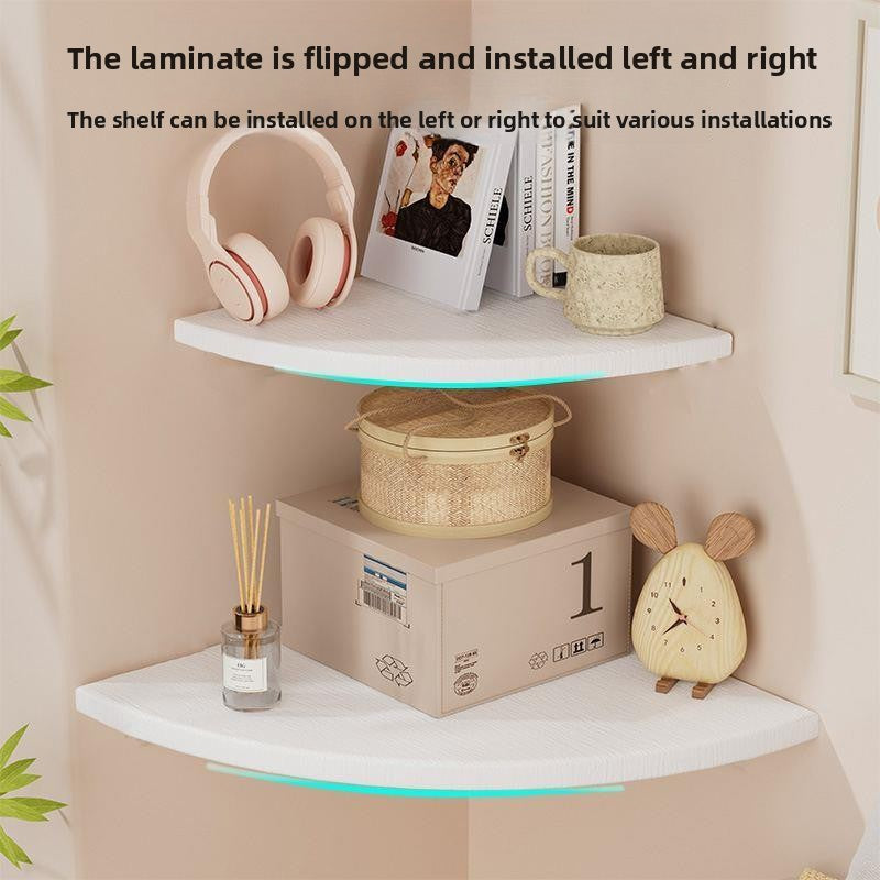 Wall Mounted Corner Storage Shelf