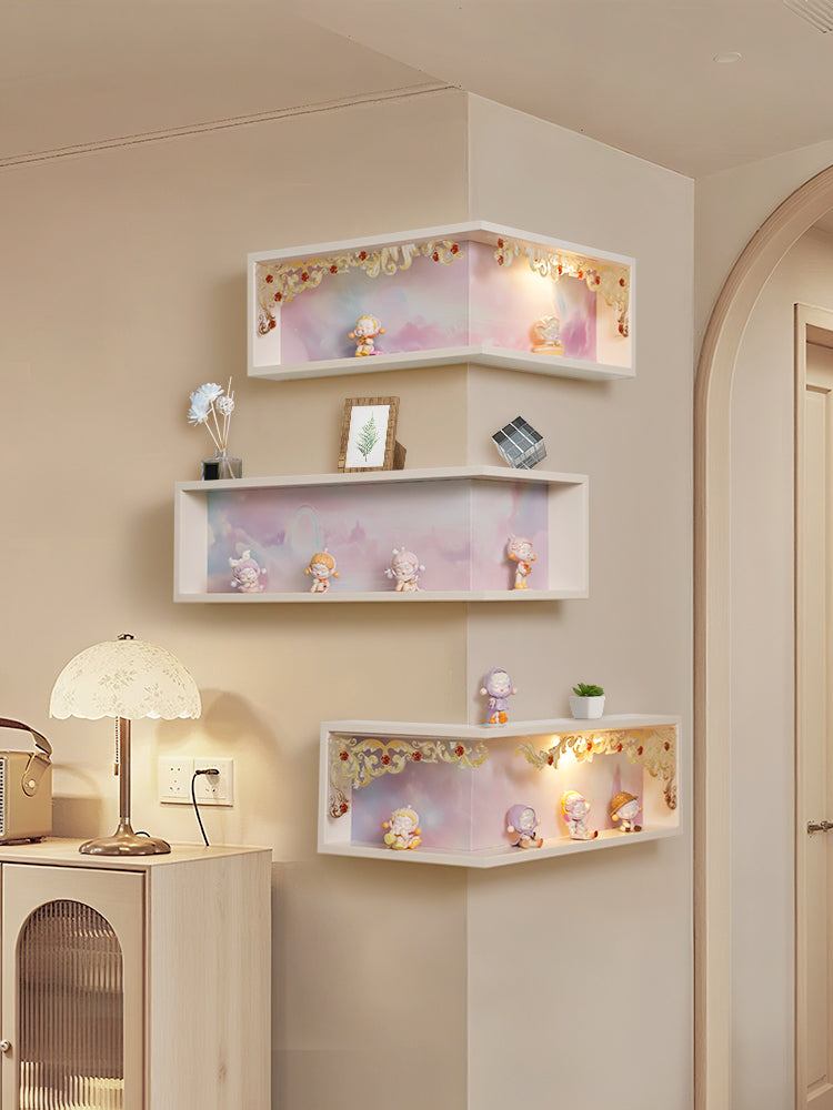 Corner Storage Rack Wall-mounted Display Shelf