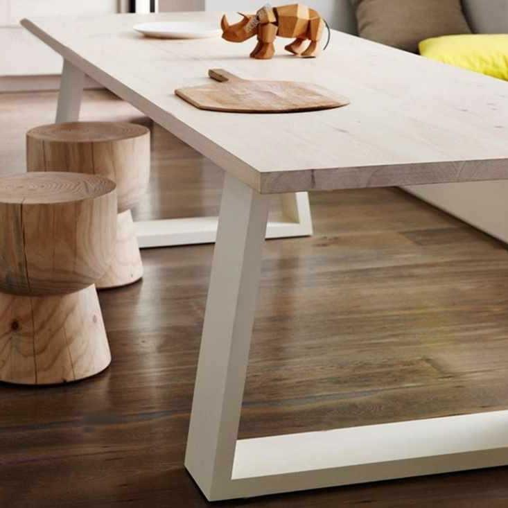 Retro Minimalist Rectangular Wooden and Iron Desk