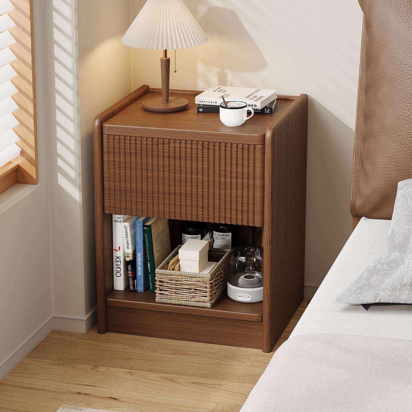 Lockable Hidden Wood Nightstand