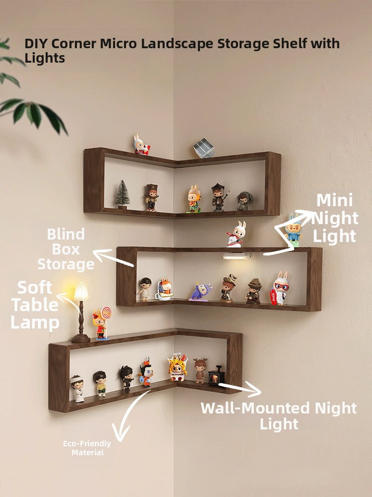 Corner Wall Mounted Dustproof No Drill Shelf