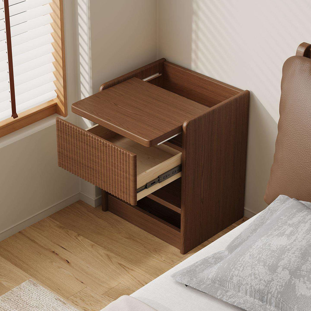 Lockable Hidden Wood Nightstand