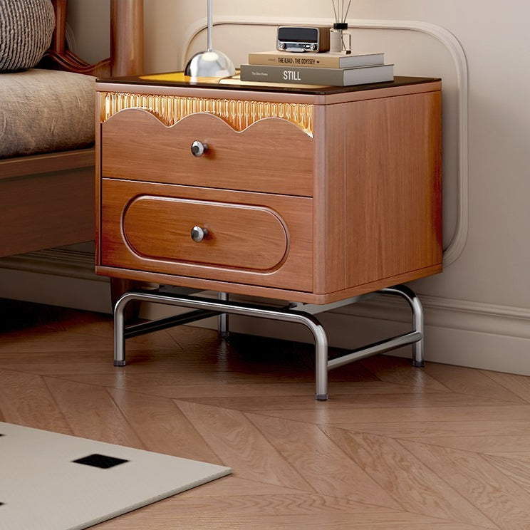 Retro Style Nightstand with Light Wooden